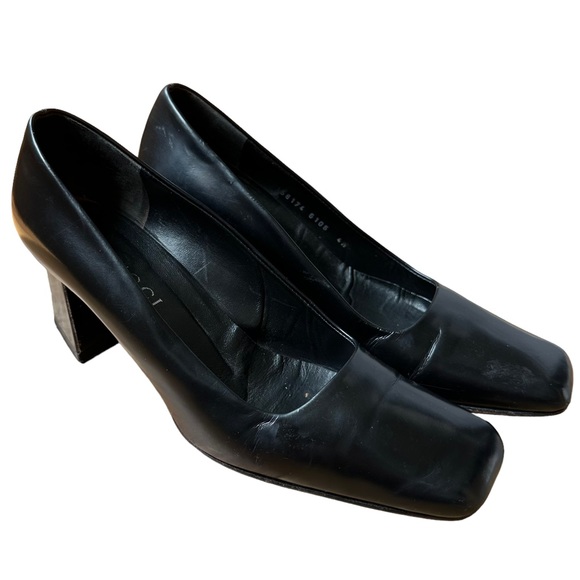 Gucci Back Leather Upper Blocks Heel Pumps  Size: 4.5 - Picture 5 of 14